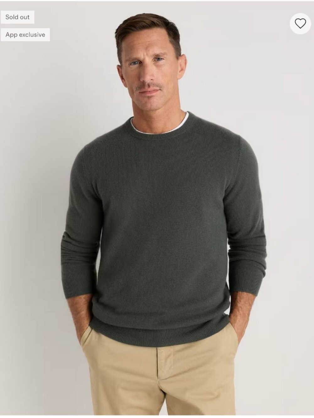 Quince 100% Mongolian Cashmere Crewneck Sweater Moss Green NWT Men's XL